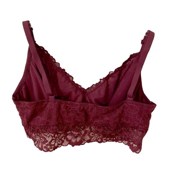 Victoria’s Secret Lace Bra Bralette Burgundy Lacie Sz L NWT - Picture 6 of 6